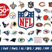 13 NFL Football Logos 500 Bundle Nfl Football Clipart Nfl Svg Files Nfl Cricut Files NFL Teams Cutting, Vector, Vinyl, Eps, Png, Wordmarks