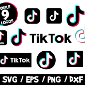 132 Tik Tok Logo Bundle, Tik Tok Vector, Tik Tok SVG, Tik Tok Cut File, Tik Tok PNG, Dxf, Vinyl, TShirt, Birthday, Phone, App, App Logo SVG