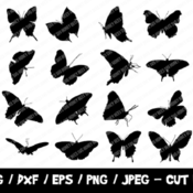 135 Butterflies SVG, Butterfly Cut File, Butterflies Bundle, Instant Download, File Cricut & Silhouette, EPS, Dxf, Vinyl Cutting File