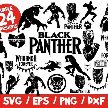 14 Black Panther SVG Bundle, Black Panther Vector, Black Panther Cricut, Black Panther Eps, Black Panther Vinyl, Black Panther Clip Art, Dxf