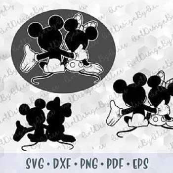 148 SVG PNG Mickey and Minnie Mouse Silhouete Hands Head Ears Layered Cut Files Outline Cricut Iron on Transfer Template Shirt Disney Design