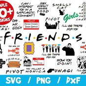15 Friends SVG Bundle, Friends Bundle SVG, Friends Cricut Silhouette, Friends TV Show, Pivot, Lobster, How You Doin, Couch, Central Perk