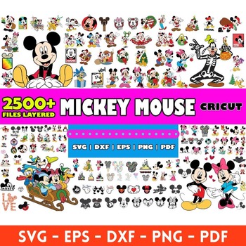 16 Mickey Mouse mega big bundle svg png clipart vector birthday minnie Font Files For Cricut and Silhouette