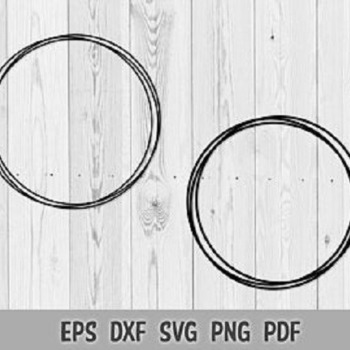 162 SVG Wire Circle Frame vector Cut files Cricut Silhouette Iron on Template Clip Art Digital Download PNG DXF Template Scribble art