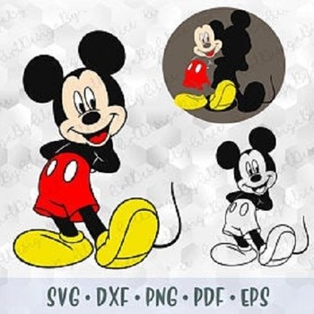 178 SVG PNG Mickey Mouse Hands Ears Head Shorts Red Layered Cut Files Outline Silhouette Cricut Iron on Transfer Template Disney Birthday Bo