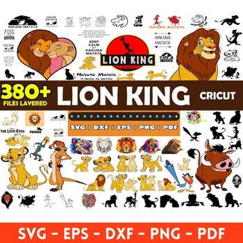 18 The Lion King mega big bundle svg png clipart vector hakuna matata for Cricut Files