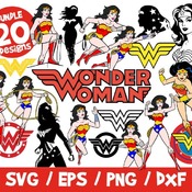 18 Wonder Woman Bundle Vectors, Superhero Svg, Wonder Woman Cutting, Wonder Woman Vector, Vinyl, Eps, Png, Clipart, Wonder Woman Svg