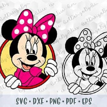 185 SVG PNG Minnie Mouse Hands Head Ears Layered Cut File Outline Silhouette Cricut Iron on Transfer Template Shirt Disney Design Birthday G