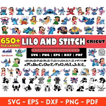 19 Stitch mega big bundle svg png clipart vector Files for Cricut Printable Sticker Cut File