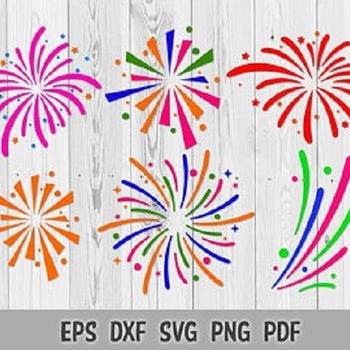 192 SVG PNG DXF Firework Disney Layered Cut file Cricut Download Silhouette Iron on Transfer Print Sublimation Design Birthday Clipart Stenc