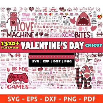 2 Valentines day mega big bundle svg png clipart Cut Files Cricut Silhouette