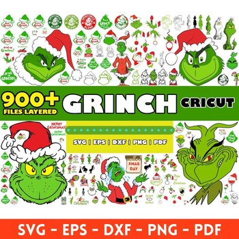 23 The Grinch Face  Christmas mega big bundle svg png clipart vector Cricut Cut File