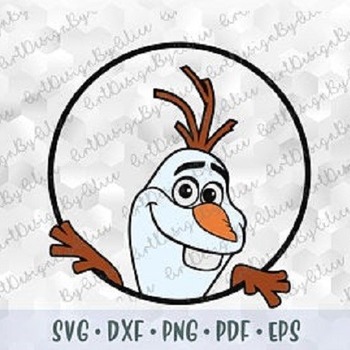 234 Olaf Snowman Head Face Frozen 2 SVG PNG Layered Cut files Outline Layers for Cricut Silhouette Iron on Transfer Sublimation Design Clipa