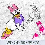 235 Mickey Mouse Friends Daisy Duck SVG PNG DXF Layered Vector Cut file Outline Silhouette Cricut Iron on Transfer Disney Birthday Tshirt De