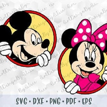 247 SVG PNG Mickey and Minnie Mouse Hands Head Ears Layered Cut Files Outline Silhouette Cricut Iron on Transfer Template Shirt Disney Desig