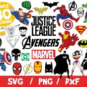 26 Superhero Bundle Vectors, Superhero Svg, Marvel Cricut, Superman Cut, Batman Vector, Vinyl, Clipart, Avengers, Ironman, Justice League Pn