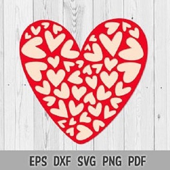 265 SVG PNG Hand drawn Doodle Hearts Love Valentine Day Layered Vector Cut files Cricut Silhouette Iron on Template Valentine's Doodles Prin