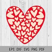 265 SVG PNG Hand drawn Doodle Hearts Love Valentine Day Layered Vector Cut files Cricut Silhouette Iron on Template Valentine's Doodles Prin