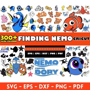 27 Finding Nemo Dory Darla costume mega big bundle svg png clipart vector Cricut cut file shirt