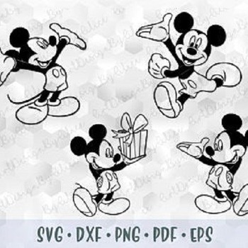 272 Set SVG PNG Mickey Mouse Hands Shorts Body Head Ears Outline Silhouette Cricut Transfer Iron on Template Shirt Disney Design Birthday Bo