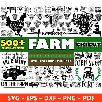 28 Farm mega big bundle svg png clipart vector Silhouette Barn Life Truck animals