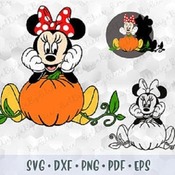 292 SVG PNG Minnie Mouse Pumpkin Halloween Ears Head Bow Red Layered Cut Files Outline Silhouette Cricut download Iron on Transfer Disney Pr