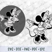 299 SVG PNG DXF Dabbing Minnie Mouse Outline Layered Cut files Cricut Silhouette Iron on Sublimation Transfer Dab Minnie Mouse Stencil Templ