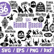 3 Halloween SVG, Haunted Mansion SVG, Haunted Mansion Clip Art, Foolish Mortals Vector, Haunted Mansion Mirror Svg, Hitchhiking Ghosts Svg