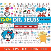 30 Dr seuss mega big bundle svg png clipart vector Cricutcut files silhouette layered