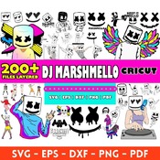 31 Marshmallow dj mega big bundle svg png clipart vector files for cricut font Instant Download