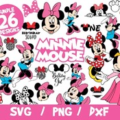 32 Minnie Mouse SVG Bundle, Minnie Bundle SVG, Disney SVG, Minnie Cricut, Minnie Silhouette, Disney Trip, Vinyl File, Cut File, Eps