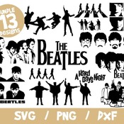 34 The Beatles SVG Bundle, The Beatles SVG, The Beatles Cricut Silhouette, The Beatles Vinyl, The Beatles Cut File