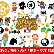 38 Animal Crossing SVG 110 Files Bundle, Nintendo Bundle SVG, Switch SVG, Animal Crossing Cricut, Silhouette, Animal Crossing Vectors, Vinyl