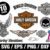 39 Harley Davidson Bundle, Harley Davidson SVG, Harley Davidson Logo, Motorcycle Brand Logo SVG, Harley Davidson T-Shirt, Vinyl, Cricut, Cut