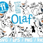 4 Olaf SVG Bundle, Frozen Bundle SVG, Disney SVG, Olaf Cricut, Olaf Silhouette, Olaf Svg, Disney Svg, Frozen 2, Elsa Svg, Olaf Dxf