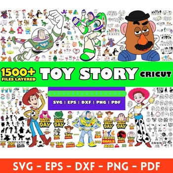 4 Toy Story set mega big bundle svg png clipart cut files for Cricut Silhouette dxf instant download