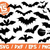 40 Bats SVG Bundle, Bats Halloween SVG, Halloween SVG, Halloween Decor, Bat Vector, Bat Vectors, Dxf, Cut File, Cricut, Bat Silhouette