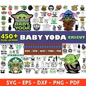 41 Baby Yoda Cartoon Movie mega big bundle svg png clipart vector Cricut Cut Files Silhouette