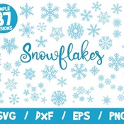41 Snowflakes SVG Bundle, Christmas SVG, Merry Christmas SVG, Flake Winter Svg, Cut File, Cricut, Vector, Dxf, Layered, Ornament, Freeze, Sn