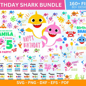 45 Baby Shark mega big bundle svg png clipart vector Cricut Cut Files Silhouette