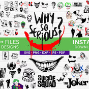 47 Joker mega big bundle svg png clipart vector Cricut Cut Files Silhouette