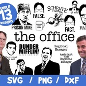 49 The Office SVG 55 Files Bundle, The Office Bundle SVG, The Office Cricut Silhouette, Dunder Mifflin, Schrute Farms Cut File, Michael Scot