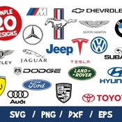 50 Cars Brands Logo Bundle, Cars Logo SVG , Brand Logo Cricut, Silhouette, Cut File, Tesla Vector, Jeep Svg, Ferrari Svg, Dodge Logo, BMW, A