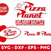 62 Pizza Planet SVG Bundle, Pizza Planet Logo Cut File, Instant Download, Toy Story SVG, Delivery Shuttle Serving Your Local Star Cluster
