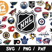 64 NHL Hockey Teams Logos Bundle, NHL Hockey Clipart, Nhl Svg Files Nhl Cricut Files Nhl Teams Cutting, Vector, Vinyl, Eps, Png, Nhl Teams