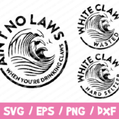 87 White Claw SVG Bundle, White Claw Wasted, Ain't No Laws When Drinking Claws, Hard Seltzer SVG, Cricut, Funny White Claws Logo, Clipart, P