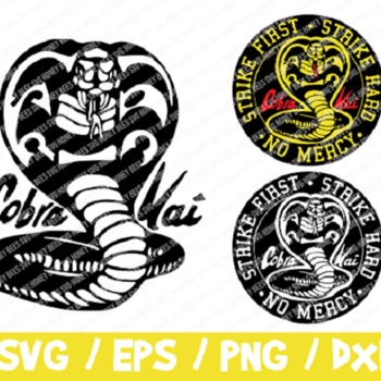 88 Cobra Kai Logo Bundle, Cobra Kai SVG, Cobra Kai Cricut, Silhouette, Cut File, Strike First, Strike Hard, No Mercy Karate Kid SVG Karate L