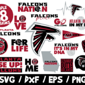 90 Atlanta Falcons SVG Bundle, NFL Team SVG, Falcons Nation Shirt, Falcons Rise Up Svg, Falcons Cricut, Falcons Logo Svg, Flacons Helmet, Sh