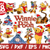 94 Christmas Winnie The Pooh SVG Bundle, Christmas Winnie SVG, Disney SVG, Winnie Cricut, Winnie Silhouette, Winnie Svg, Disney Svg, Winter