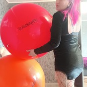 Valeria with big gymballs photocollection.